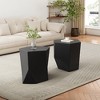 30.25" Modern Geometric 2-Piece Coffee Table Set with Flexible Arrangement and Easy Maintenance for Living Room, Apartment, or Office - 2 of 4