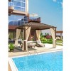 EROMMY 12' X 12' Hardtop Gazebo Aluminum Frame Gazebo with Galvanized Steel Double Roof - 2 of 4