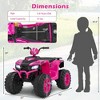 Honeyjoy 24V Kids Ride-On Electric ATV 4-Wheeler Quad Car with Wireless Connection Black/Blue/Pink/Red/Purple - 3 of 4