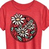 Women's - Instant Message - Wildflower Stained Glass Circle Short Sleeve Graphic T-Shirt - 2 of 4