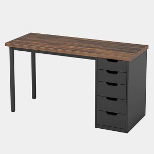 Tribesigns Computer Desk with 5 Drawers, 47 inches Modern Simple Home Office Desk Study Writing Table for Small Spaces - 1 of 4