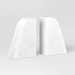 2pc Marble Bookends White - Threshold™