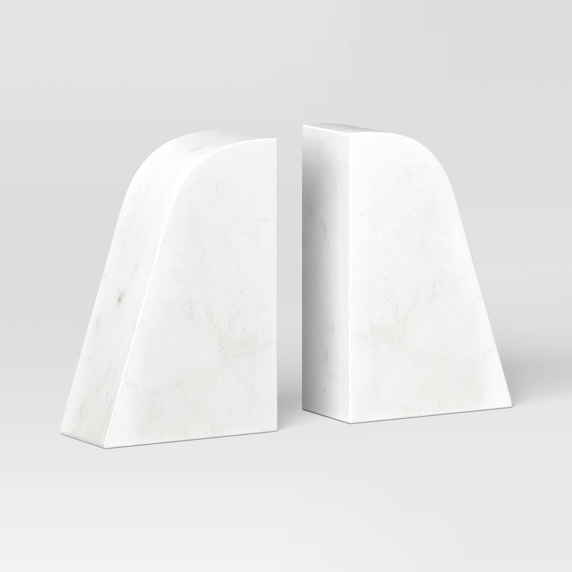 2pc Marble Bookends White - Threshold™