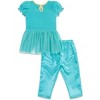Disney Princess Jasmine Girls Cosplay Costume Dress Leggings and Headband 3 Piece Set Toddler  - 3 of 4
