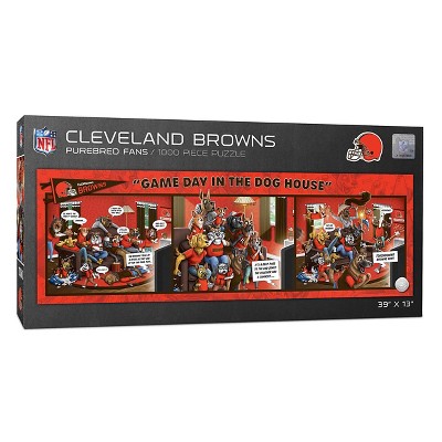 NFL Cleveland Browns Game Day in the Dog House Puzzle - 1000Pc