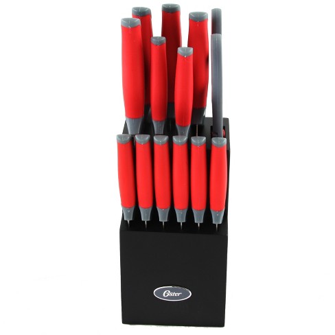 Oster Edgefield 14 Piece Stainless Steel Cutlery Knife Set With Black Knife  Block : Target