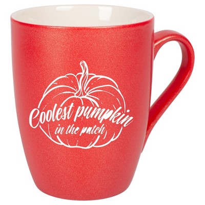 Elanze Designs Coolest Pumpkin In The Patch Crimson Red 10 ounce New Bone China Coffee Cup Mug