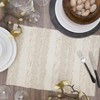 Saro Lifestyle Fringe Stripe Placemat, 14"x20" Oblong, Ivory (Set of 4) - 4 of 4