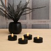 LumaBase Extra-Large Battery-Operated Tea Lights with Remote Control, Black - Set of 4 - 2 of 4