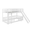 YOOCOZZ Twin over Twin Floor Bunk Bed with Slide and Ladder - 3 of 4