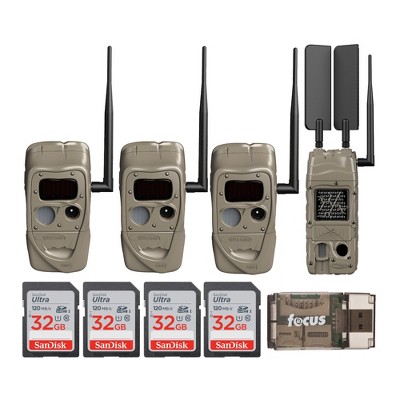 Cuddeback J-1538 CuddeLink Long Range Black Flash Trail Camera (3-Pack) Bundle