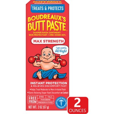 Boudreaux's Butt Paste Baby Diaper Rash Cream Maximum Strength - 2oz