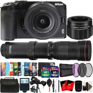 Nikon Z30 20.2MP APS-C Mirrorless Camera with DX 16-50mm Lens (Black) 420-800mm Lens Bird Watching Kit - 1 of 4