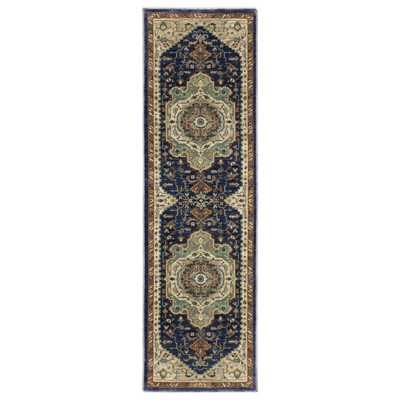Oriental Weavers Francesca FR09F Blue/ Multi Indoor Area Rug - 2'3" x 7'6"
