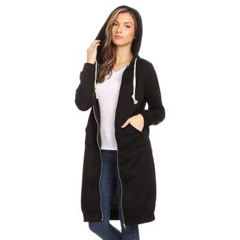 Anna-Kaci Women's Pocket Front Zip Up Long Sleeve Over-Sized Hoodie