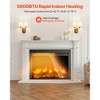 VEVOR Electric Fireplace Insert, 28.5 inch Recessed and Wall Mounted ,8h Timer & Remote Control, w/ 750W/1500W Dual Heating Modes, 5000BTU Black - 3 of 4