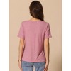 INSPIRE CHIC Women's Cowl Neck Short Sleeve Casual Stretchy Shirts - 4 of 4