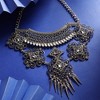 SOHI Women's Crystal Silver Party Statement Necklace - 2 of 4