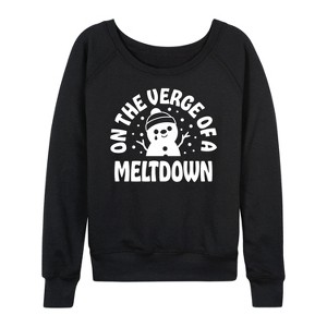 Women's - Instant Message - On The Verge of a Meltdown Lightweight French Terry Slouchy - 1 of 4