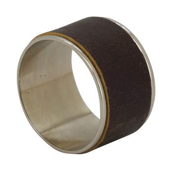 Distressed Tile Metal Napkin Ring Set of 4