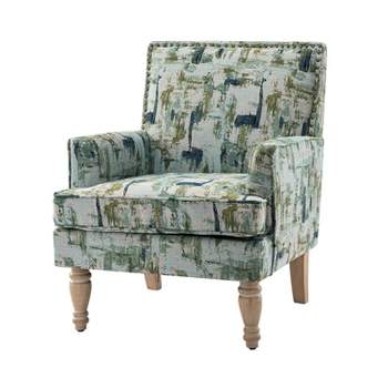 Asiab Upholstered Armchair with Nailhead Trim| Karat Home