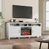 63" Farmhouse TV Stand with 23" Electric Fireplace, Adjustable Storage, Media Console for Living Room & Bedroom - 3 of 4