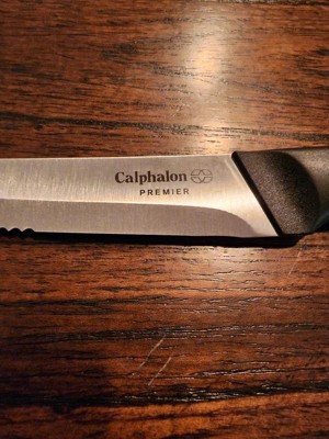 Set of 7 4 1/2” Cooking With Calphalon Black Steak Knives