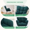 FURNIinspire Accent Chairs Living Room Chairs Teddy Upholstered Rocking Chair Bedroom Armchair Modern Reading Chair, Green, 33.46"*22.8"*38.98" - 2 of 4