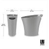 Umbra Skinny Sleek & Stylish Bathroom Trash, Small Garbage Can, 2 Gallon Capacity, Silver, 3-Pack - image 2 of 4