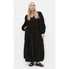 Women's Plus Size Malia Plain Maxi Dress - black | CITY CHIC - image 2 of 4