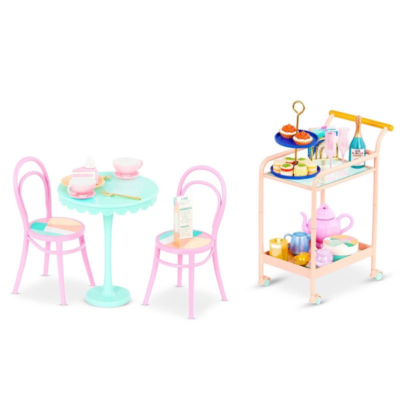 Glitter Girls Tea Time Cart Accessory Set for 14&#34; Dolls, 1 of 11
