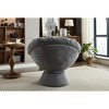 Cesicia Grey Accent Chair Oversized 360 Swivel Swivel for Living Room Bedroom - 2 of 4