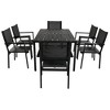 Nestfair 7pc Metal Patio Outdoor Dining Set without Cushion Black - 3 of 4