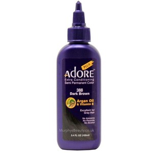 Adore PLUS Semi Permanent Hair Color - 388 DARK BROWN - Extra Conditioning Haircolor Dye - 1 of 3