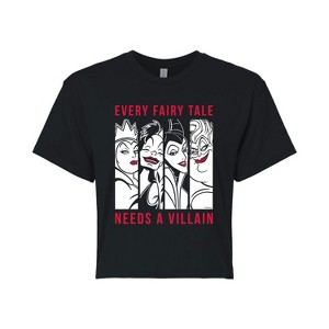 Women's - Disney Villains - Every Fairy Tale Needs A Villian Cropped Graphic T-Shirt - 1 of 4
