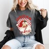 Simply Sage Market Women's Christmas Vibes Santa Checkered Short Sleeve Garment Dyed Tee - 2 of 3