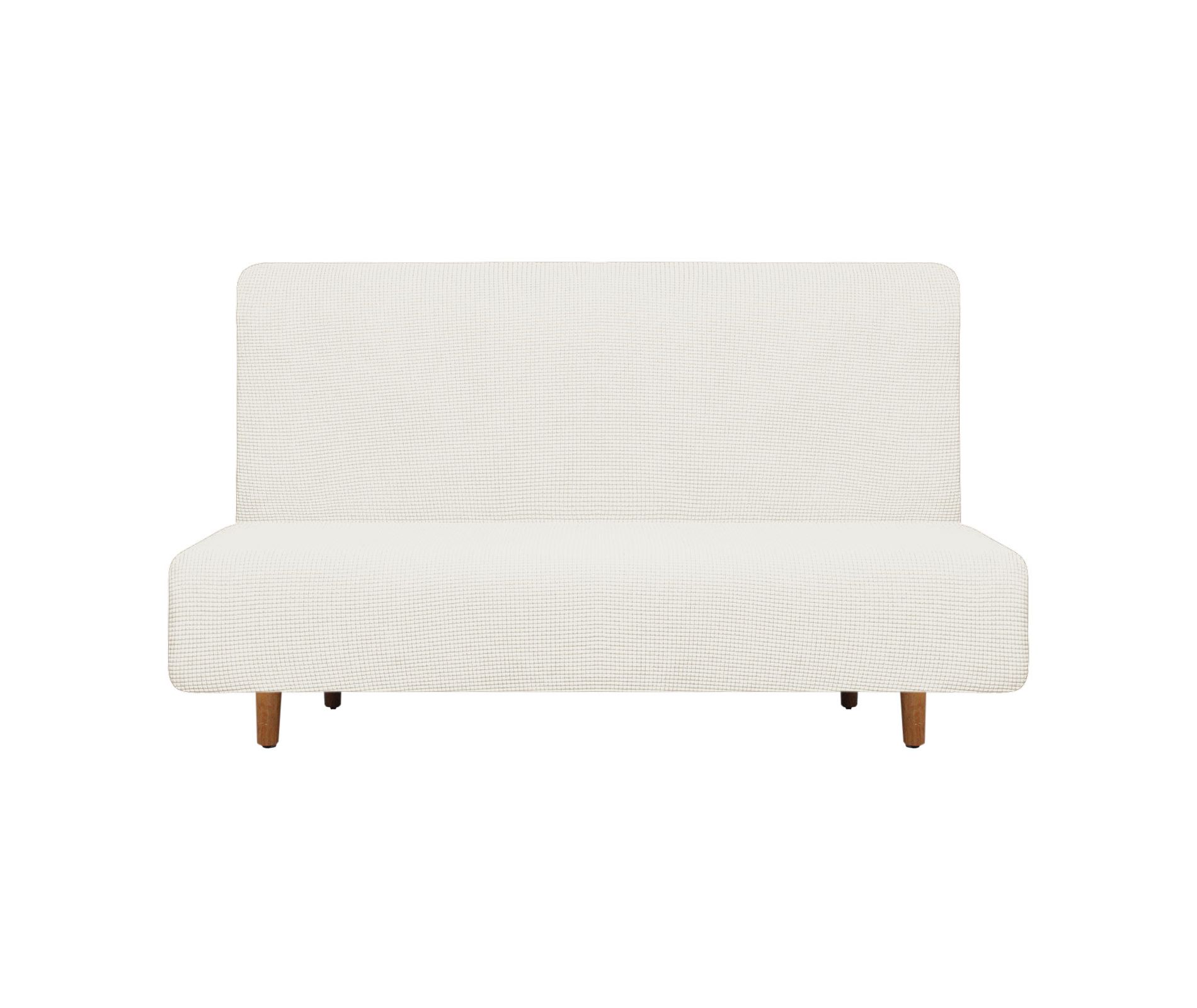 Unique Bargains Stretch Polyester Jacquard Scratch-Resistant Slipcovers 47"-59" Cream