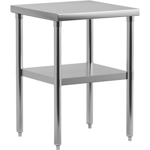 Stainless Steel Table, Heavy-Duty Metal Commercial Prep Table with Open Storage Racks for Restaurant Kitchens, Home, Hotels, Food Preparation - 1 of 4