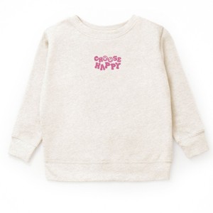 The Juniper Shop Embroidered Choose Happy Smiley Face Youth Sweatshirt - 1 of 3