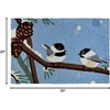 Jellybean Two Chickadees and Snow Covered Pine Cones Winter Doormat 20" X 30" - 3 of 4