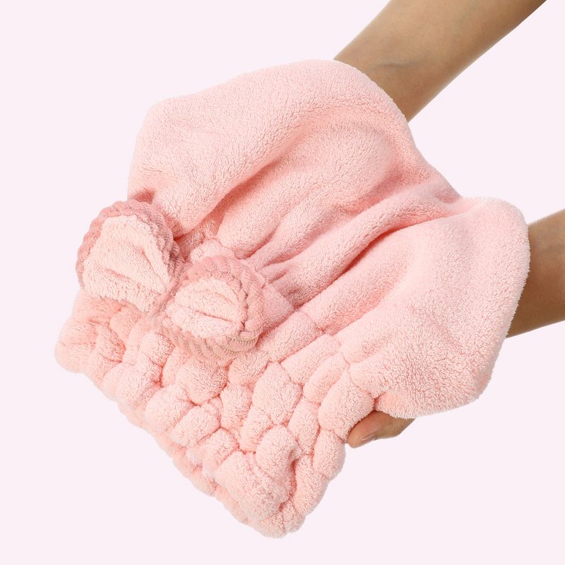 Unique Bargains Polyester Hair Drying Towel Dry Cap 2 Pcs, 3 of 7