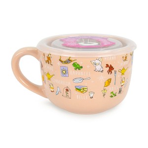 Silver Buffalo Disney Princess Ceramic Soup Mug with Vented Lid | Holds 24 Ounces - 1 of 4