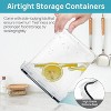 LunaLulinlk Airtight Pantry Storage Canisters for Flour, Sugar, 2 Pcs Large Food Storage Containers, 6.5L /219.79fl oz - 2 of 4