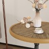 KWPZQEB Round Side Table, Small Drink Table with metal Leg, Boho Circle End Table Coffee Table for Small Spaces, Living Room, Corners, Natural - 3 of 4