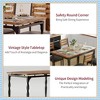 Jojoka 5 Piece Dining Table Set for 4, Industrial Farmhouse Kitchen Table & Chairs, Space-Saving Design for Small Apartments - 4 of 4