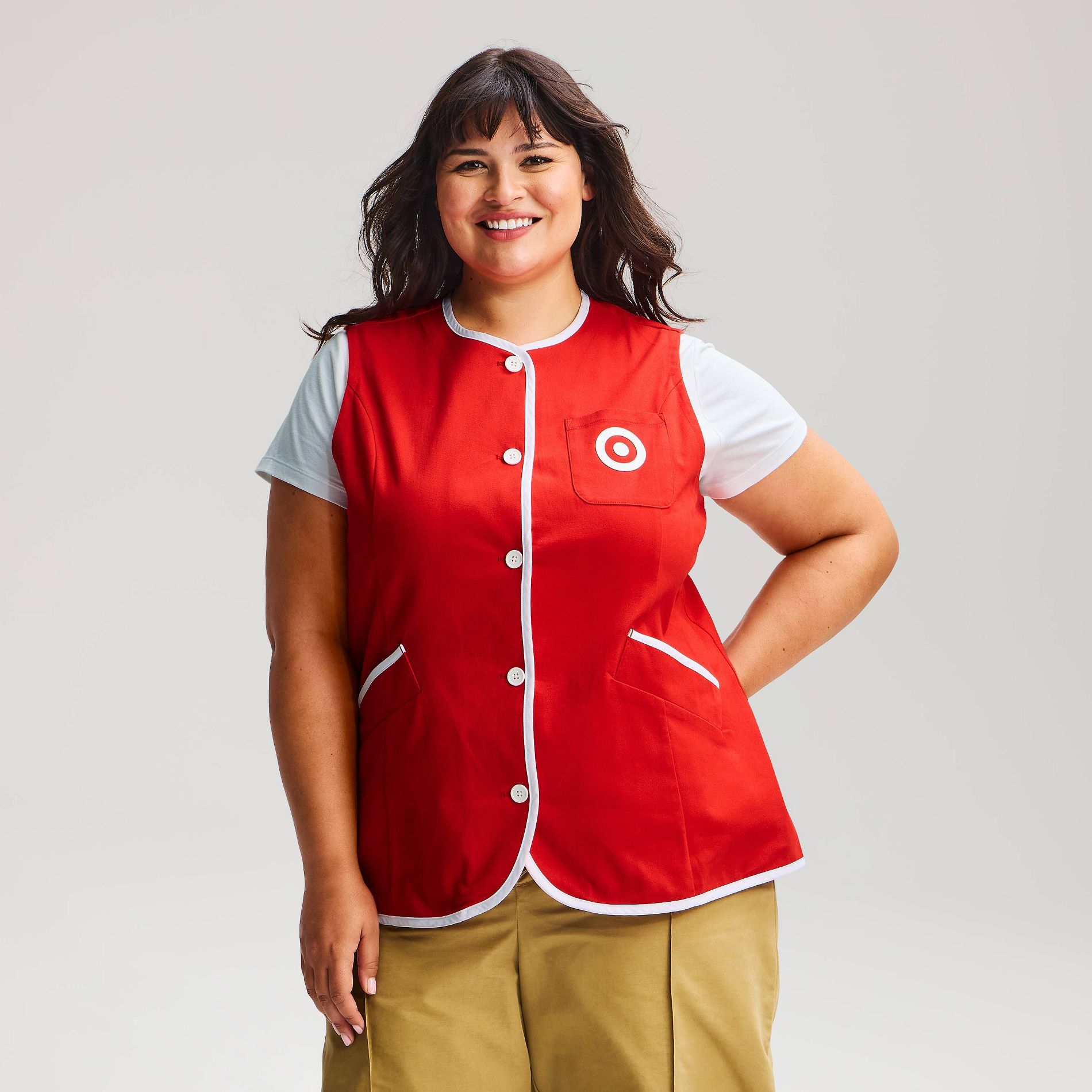 Women's Collection186 Button-Up Vest - Target Branded Red M