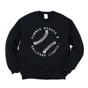 Simply Sage Market Women's Graphic Sweatshirt Summer Nights and Ballpark Lights - 1 of 3