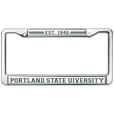 Portland State University School Logo Full Size Standard License Plate Metal Frame