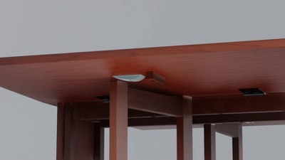 Contemporary Walnut Solid Wood Extendable Dining Table