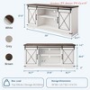 Living Room Farmhouse TV Stand for TVs Up to 65", Rustic Entertainment Center w/Sliding Barn Doors, Storage Cabinets & Adjustable Shelf, Media Console - 2 of 4